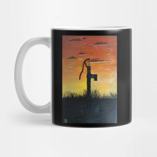 Water Pump at Sunset Mug